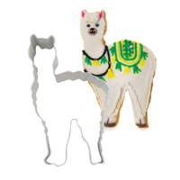 Llama Poly-Resin Coated Cookie Cutter White