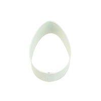 Egg Poly-Resin Coated Cookie Cutter White