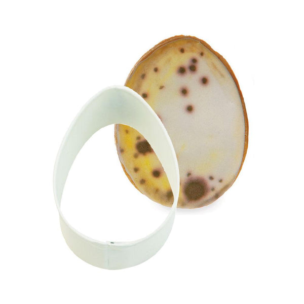 Egg Poly-Resin Coated Cookie Cutter White