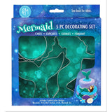 Mermaid Tin-Plated Cake Decorating Cutter Kit