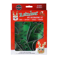 Reindeer Tin-Plated Cake Decorating Cutter Kit