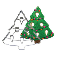 Christmas Tree with Punch-out Deluxe Cookie Cutter Stainless Steel