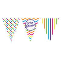 Chevron Stripe On Your Retirement Paper Flag Bunting