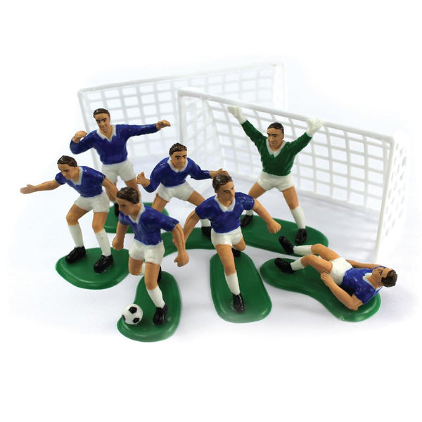 Football Cake Decoration Set Blue