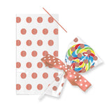 Rose Gold Polka Dot Cookie/Lollipop Cello Treat Bags with Twist Ties