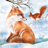 Tiflair Winter Fox and Squirrel Lunch Napkins 3ply