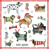 Tiflair Christmas Dogs Lunch Napkins 3 ply