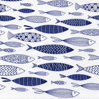 Tiflair Shoal of Blue Fish Lunch Napkins 3 ply