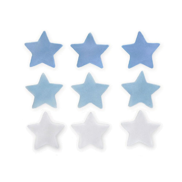 Stars Sugar Toppers Blue, Light Blue & White