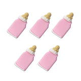 Baby's Bottle Sugar Toppers Pink