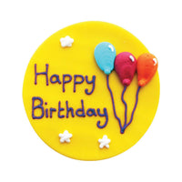 Brights Balloon Happy Birthday Sugar Plaque