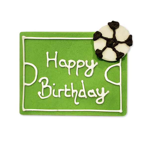 Football Pitch Happy Birthday Sugar Plaque