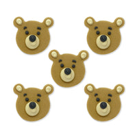 Teddy Bear Face Sugar Toppers