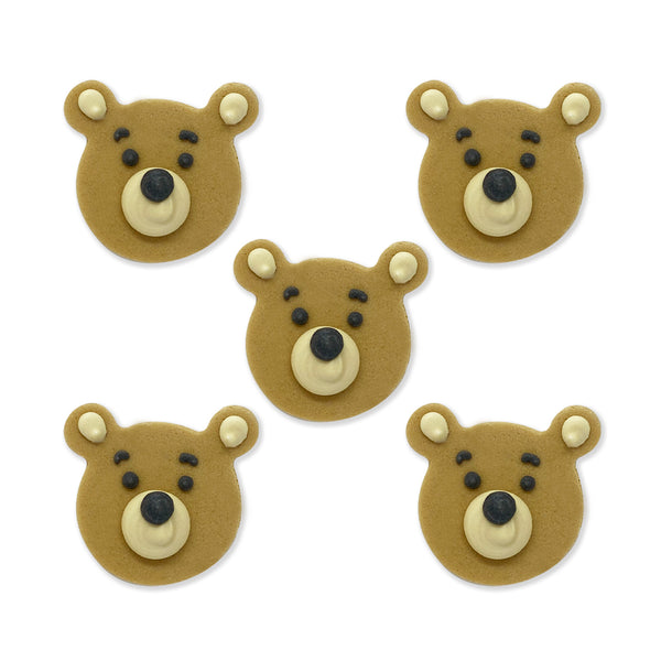 Teddy Bear Face Sugar Toppers