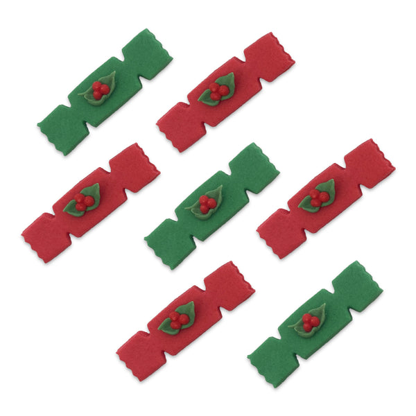 *Christmas Crackers Red and Green Sugar Toppers