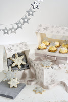 Silver Snowflake 10" Cake Box Foil