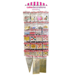 Merchandising Everyday Cake Decoration Slimline Floor Spinner (Includes Header Card and 73 Detachable Hooks)